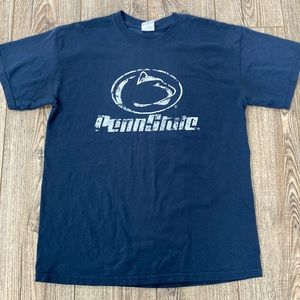 Medium Penn State T Shirt Navy Nittany Lion White Logo